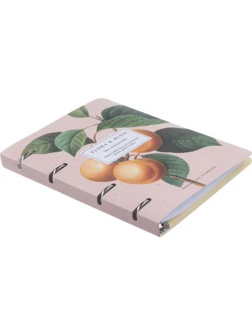 Тетрадь общая, BS, А5, 120л., клетка, кольца, Flora, персики N4236