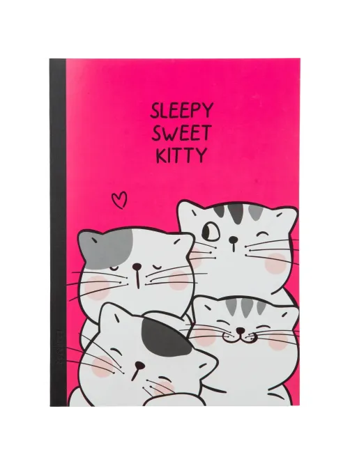 Тетрадь общая So Many Cats 60л, B5, блок бел, клетка,в ассортимент