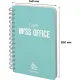 Тетрадь общая А5 Attache Miss Office 128л клетка гребень голубой с серебром