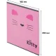 Тетрадь общая А5 48л Kitty роз,клет,скреп, ВД-лак