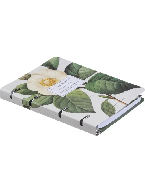 Тетрадь общая, BS, А5, 120л., клетка, кольца, Flora, камелия N4758