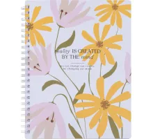 Тетрадь общая, BS, А5, 80л., клетка, спираль. April, цветы N4188