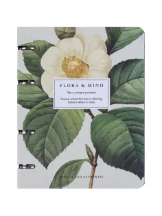 Тетрадь общая, BS, А5, 120л., клетка, кольца, Flora, камелия N4758