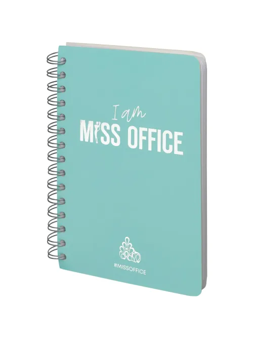 Тетрадь общая А5 Attache Miss Office 128л клетка гребень голубой с серебром