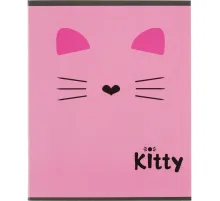Тетрадь общая А5 48л Kitty роз,клет,скреп, ВД-лак