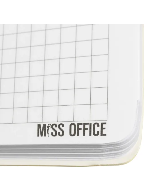 Тетрадь общая А5 Attache Miss Office 128л клетка гребень голубой с серебром