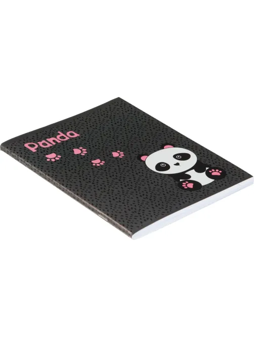 Тетрадь общая А5 96л Panda,клет,скреп., ВД-лак