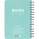 Тетрадь общая А5 Attache Miss Office 128л клетка гребень голубой с серебром