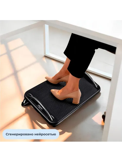 Подставка для ног Комус Мебель F6032,(11974080) 43,5x10,5x33,пласт.,чер