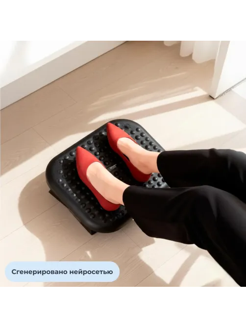 Подставка для ног Комус Мебель F6018,(11974080) 44x8,5x33,пласт.,чер