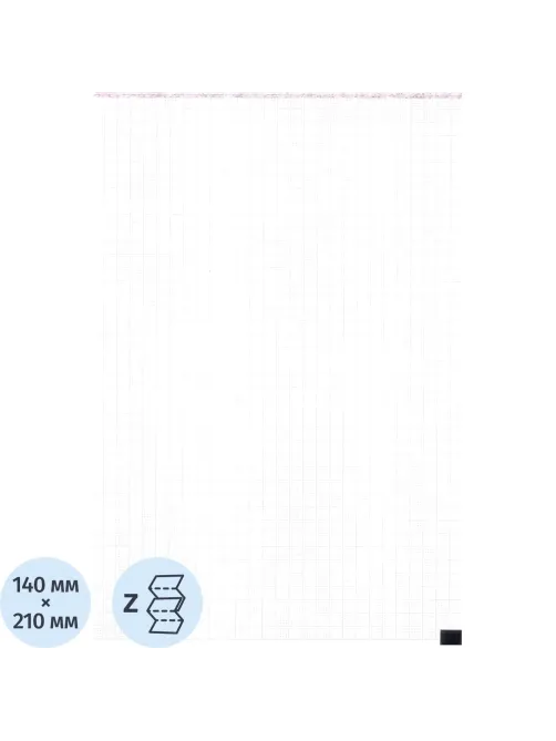Лента тепл.регист. для ЭКГ BIOCARE ECG-1215 210ммx140ммx140л, К210Z140АК140