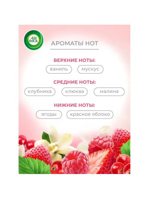 Освежитель воздуха Air Wick Pure в аэрУп Счастье в кажНоте ЯгодБурбонваниль