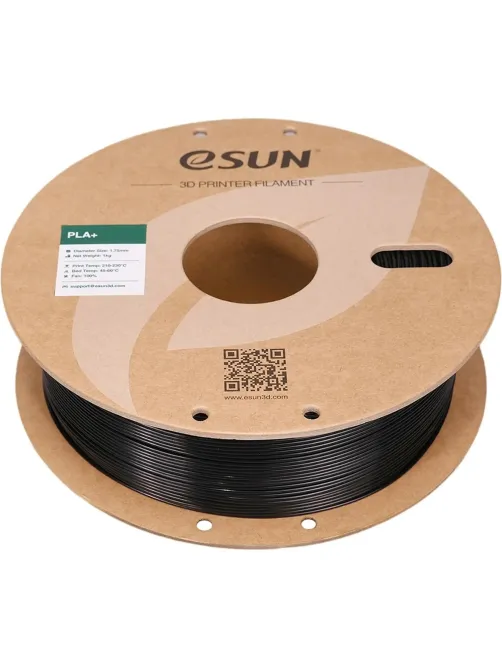 Пластик PLA+ ESUN 1.75 мм 1кг, черная (PLA+175B1)