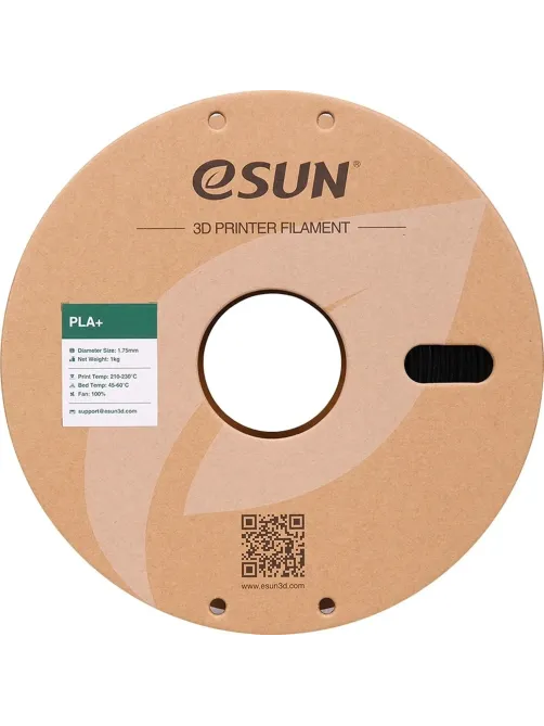 Пластик PLA+ ESUN 1.75 мм 1кг, черная (PLA+175B1)