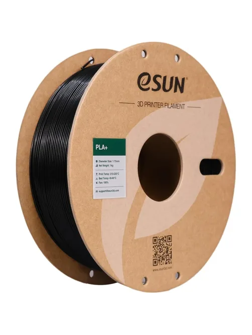 Пластик PLA+ ESUN 1.75 мм 1кг, черная (PLA+175B1)