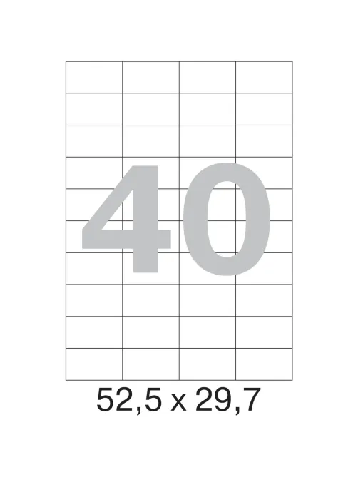 Этикетки самоклеящиеся  52,5х29,7 мм / 40 шт. на лис А4 (100л