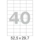 Этикетки самоклеящиеся  52,5х29,7 мм / 40 шт. на лис А4 (100л
