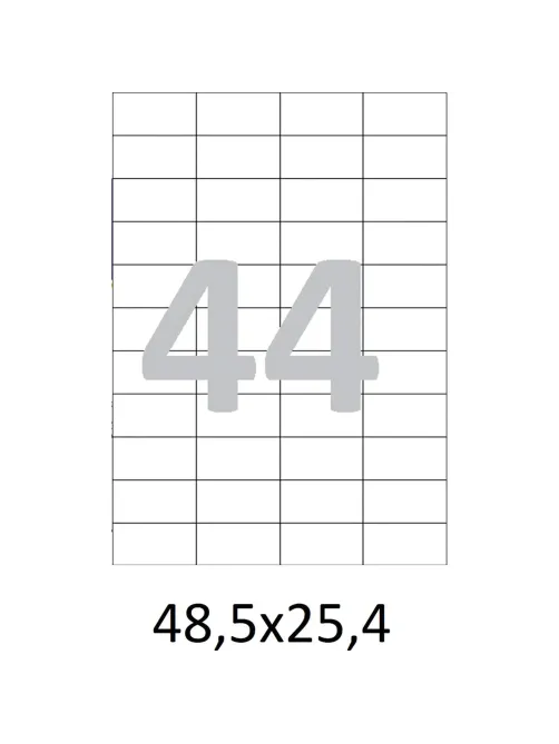 Этикетки самоклеящиеся  48,5х25,4 мм 44 шт. на лист.А4 100л