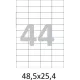 Этикетки самоклеящиеся  48,5х25,4 мм 44 шт. на лист.А4 100л
