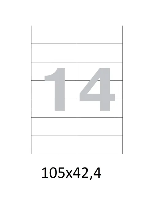 Этикетки самоклеящиеся  105x42.4 мм, 14   шт. на лист.А4100 л