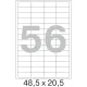 Этикетки самоклеящиеся  48,5х20,5 мм/56 шт. на листе А4 (100л