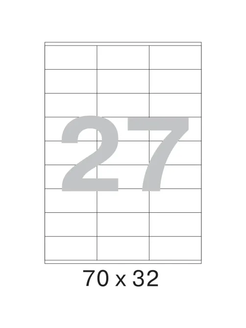 Этикетки самоклеящиеся  70х32 мм/27шт. на лист.А4 (100 лис
