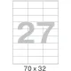 Этикетки самоклеящиеся  70х32 мм/27шт. на лист.А4 (100 лис