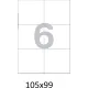 Этикетки самоклеящиеся   105х99 мм/6 шт.на лис. А4  50листов