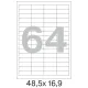 Этикетки самокл. Attache 48,5х16,9 мм/64 шт. на листеА4  50лис