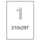 Этикетки самоклеящиеся Premium 210х297мм,70г белая (100л/уп)