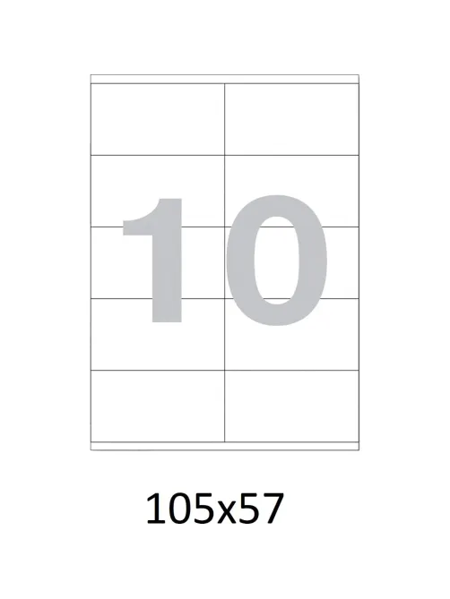 Этикетки самоклеящиеся  105х57 мм/10 шт. на листеА4  50листов