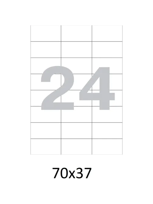 Этикетки самоклеящиеся  70х37 мм/24 шт. на листе А4  50листов