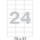 Этикетки самоклеящиеся кауч.к 70х37 24шт/л А4(100л/уп)