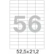 Этикетки самоклеящиеся 52,5х21,2 мм 56 шт. на листА4 (100 ли