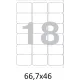 Этикетки самоклеящиеся  66,7х46 мм/18 шт. на лист А4  50листов