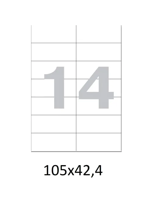 Этикетки самоклеящиеся  105х42,4 мм/14 шт. на листеА4  50листов