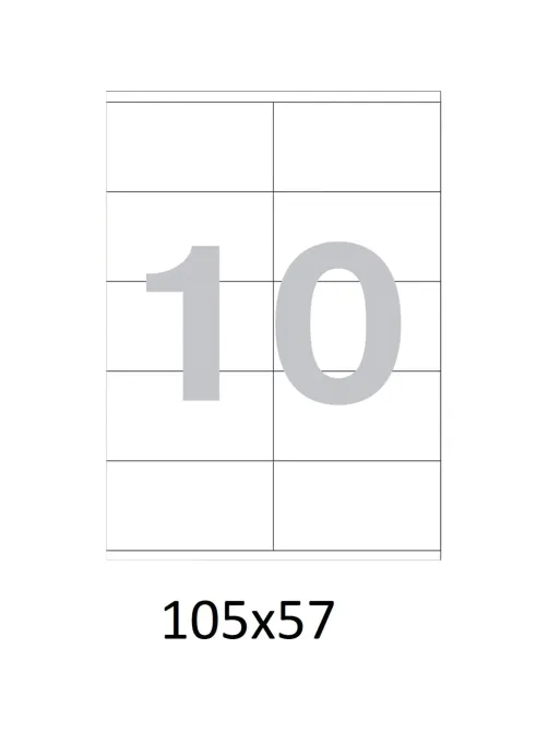 Этикетки самоклеящиеся  105х57 мм / 10 шт. на листе А4(100л./уп)