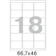 Этикетки самоклеящиеся 66,7х46 мм/18 шт. на лист А4 (100 лист