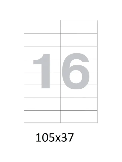 Этикетки самоклеящиеся  105х37 мм/16 шт. на лис.А4  50листов