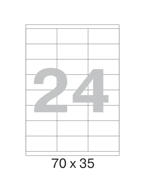 Этикетки самоклеящиеся 70х35 мм / 24 шт. на листе А4 (100 л