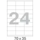 Этикетки самоклеящиеся 70х35 мм / 24 шт. на листе А4 (100 л