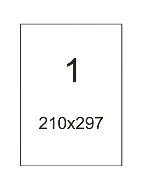 Этикетки самоклеящиеся  210х297мм. белая (100л/уп.)