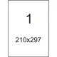 Этикетки самоклеящиеся  210х297мм. белая (100л/уп.)