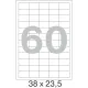 Этикетки самоклеящиеся 38х23,5 мм/60 шт. на листе А4 (100л