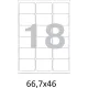 Этикетки самоклеящиеся  66,7х46 мм/18 шт. на лист А4 (100л./уп)