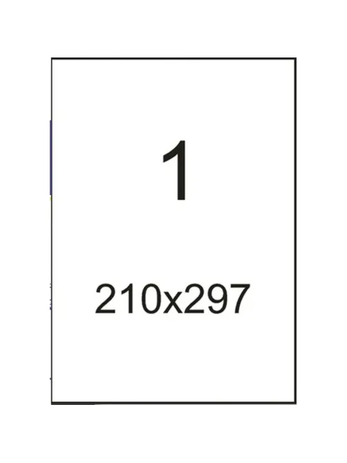 Этикетки самоклеящиеся кауч.к 210х297 белая (100л/уп)