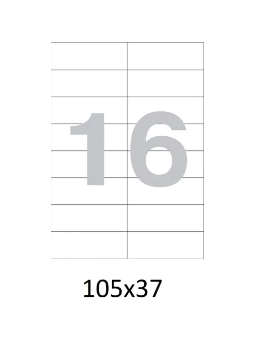 Этикетки самоклеящиеся  105х37 мм/16 шт. на лист.А4 (100л./уп)