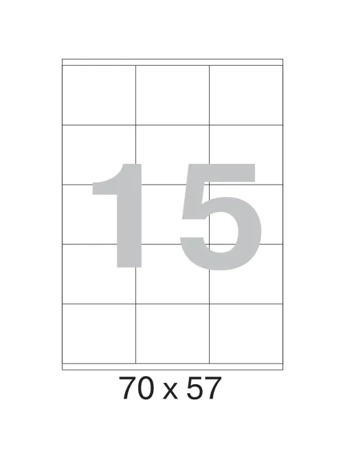 Этикетки самоклеящиеся 70х57 мм/15 шт. на листе А4 (100 л