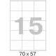 Этикетки самоклеящиеся 70х57 мм/15 шт. на листе А4 (100 л
