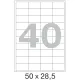 Этикетки самоклеящиеся 50х28,5 мм / 40 шт. на листе А4 (100л